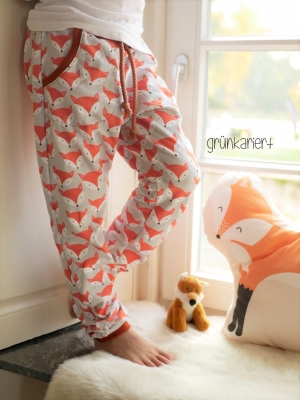 French Terry | Anton | hellgrau orange